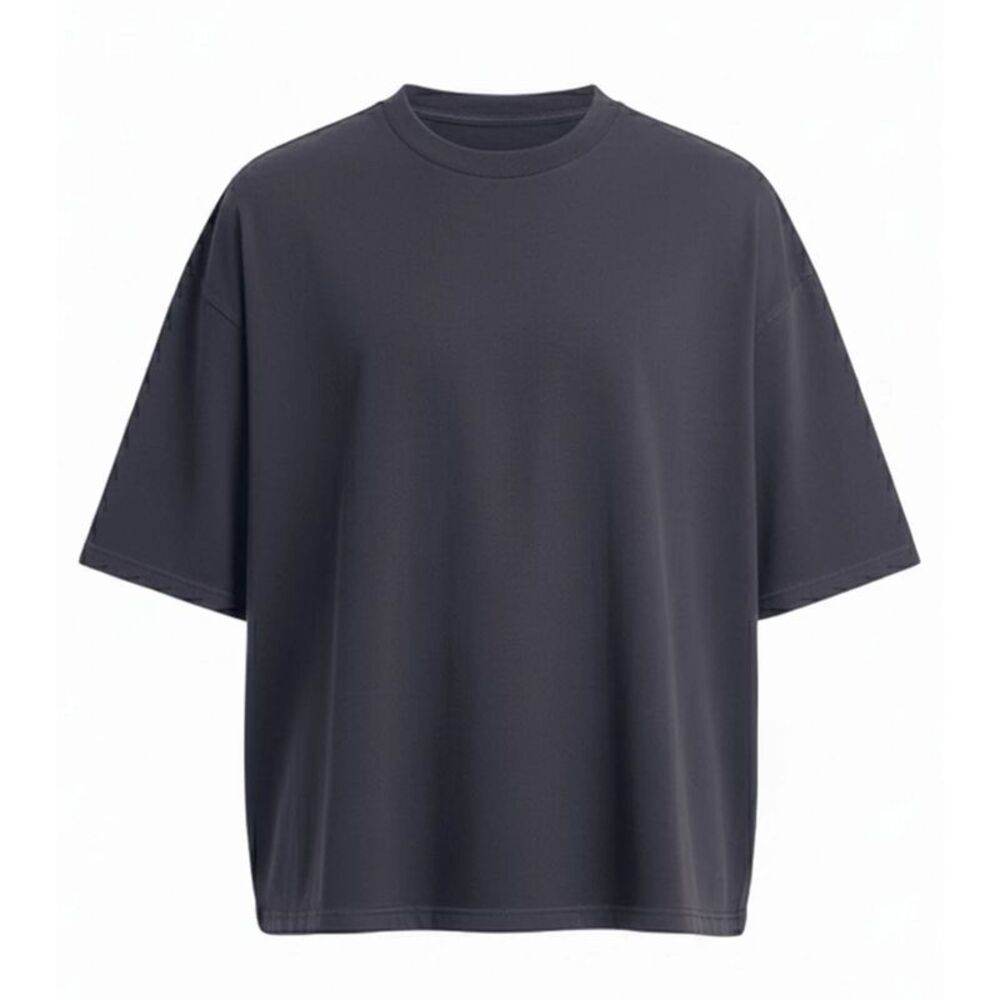 Awdis Mens Boxy Heavyweight Cropped T-Shirt / Solid Charcoal